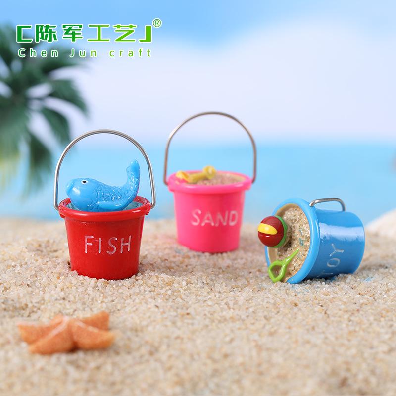 Phụ Kiện Tiểu Cảnh Tiểu cảnh xô cát trang trí phong cách biển và bánh DIY (ZC-839)