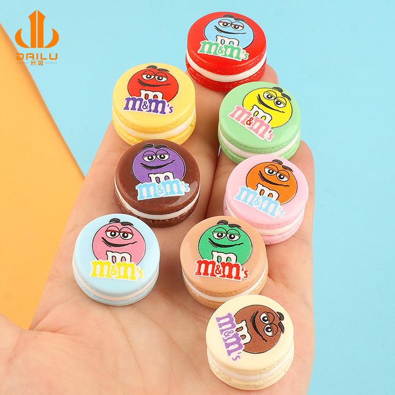 Charm LaBuBu M豆马卡龙饼干卡通奶油胶配饰创意鞋扣材料树脂配件diy饰品发夹