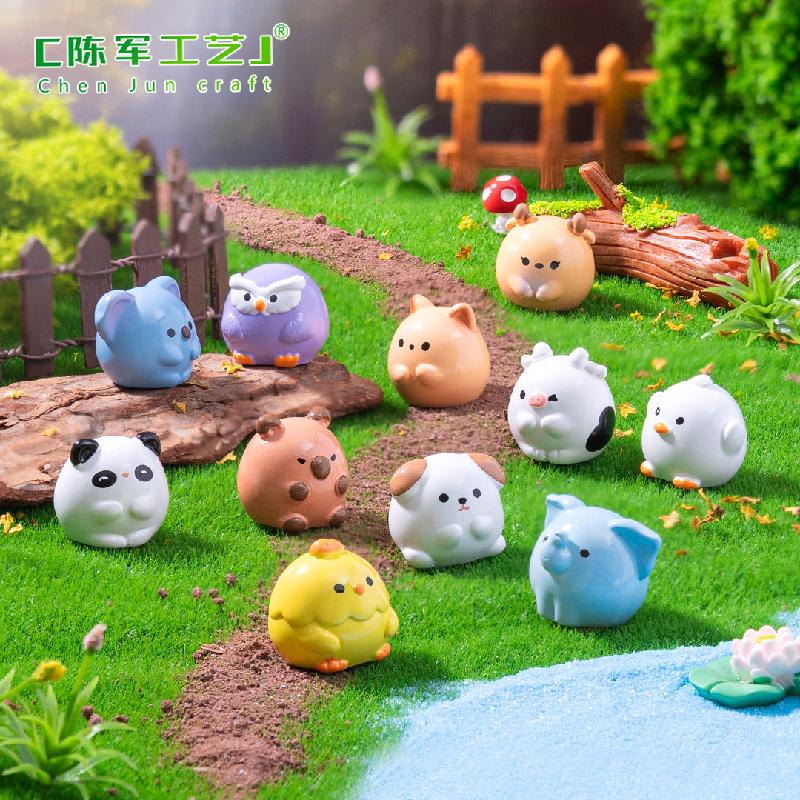 Phụ Kiện Tiểu Cảnh Tiểu cảnh panda tròn DIY, phụ kiện tiểu cảnh mini bàn thu nhỏ đáng yêu, cute (ZC-1039)