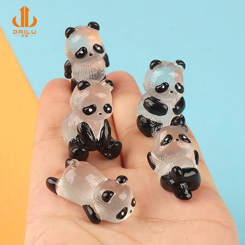 Charm LaBuBu Charm gấu trúc phát sáng DIY tiểu cảnh đồ chơi (FF-55)