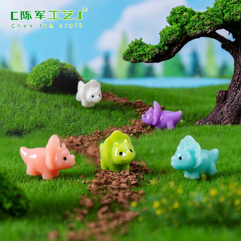 Phụ Kiện Tiểu Cảnh Tiểu cảnh khủng long ba sừng mini trang trí chậu cây (ZC-1148)