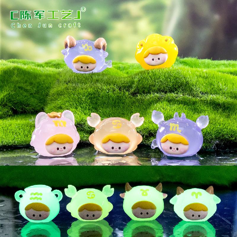 Phụ Kiện Tiểu Cảnh Tiểu cảnh 12 cung hoàng đạo, trang trí xe hơi mini dễ thương (ZC-353)