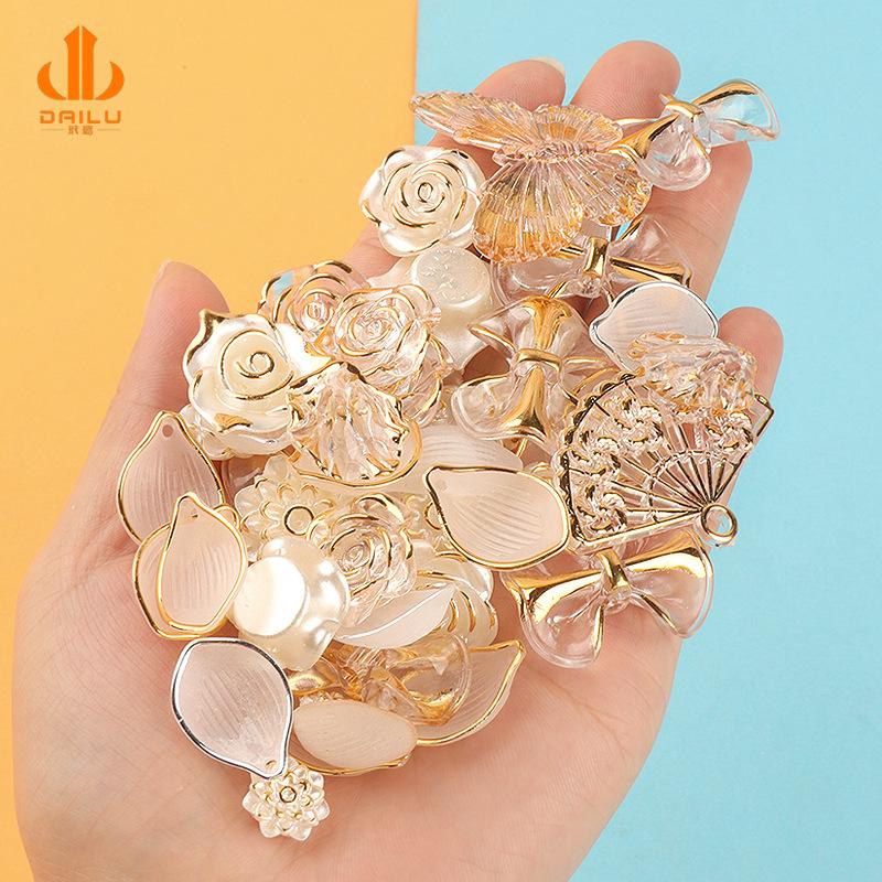Charm LaBuBu Charm hoa hồng vàng DIY vỏ điện thoại & trang trí (FF-67)