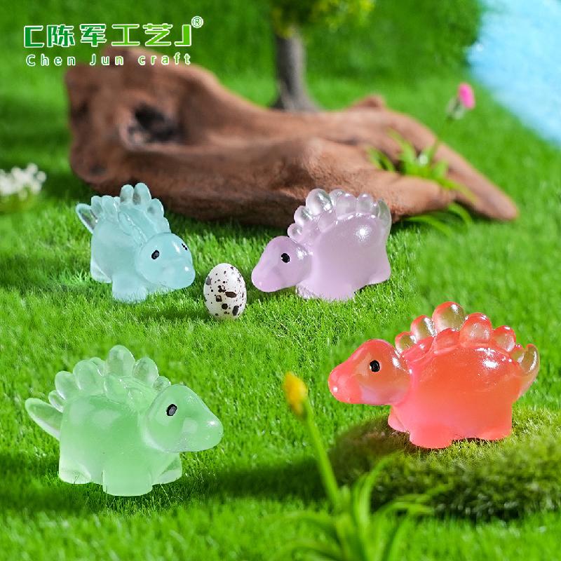 Phụ Kiện Tiểu Cảnh Tiểu cảnh khủng long nhỏ phát sáng DIY, phụ kiện tiểu cảnh mini blind bag resin garden đáng yêu cute (ZC-1480)