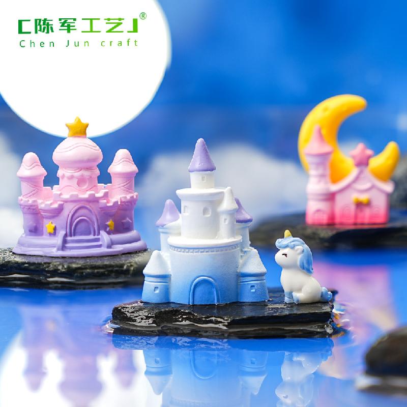 Phụ Kiện Tiểu Cảnh Ngôi sao, trăng, lâu đài bánh mini DIY, phụ kiện trang trí bàn tiểu cảnh dễ thương (ZC-63)