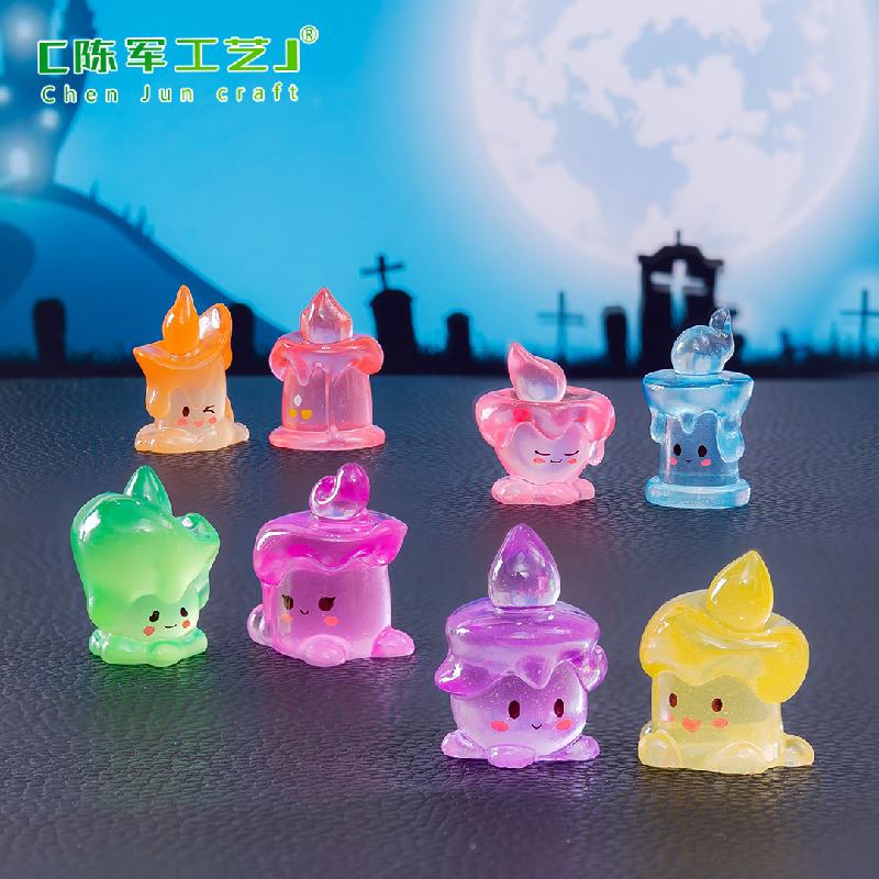 Phụ Kiện Tiểu Cảnh Tiểu cảnh nến Halloween mini DIY trang trí bàn lễ hội (ZC-699)