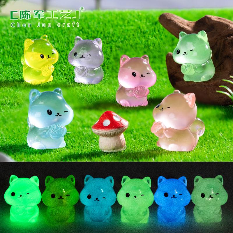 Phụ Kiện Tiểu Cảnh Tiểu cảnh sóc phát sáng DIY, phụ kiện tiểu cảnh mini blind bag treo bàn cute (ZC-1148)