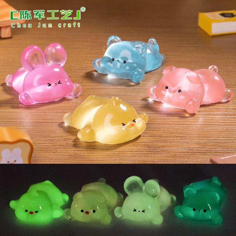 Phụ Kiện Tiểu Cảnh Tiểu cảnh thú phát sáng DIY, phụ kiện tiểu cảnh mini xe bàn đáng yêu, dễ thương (ZC-913)