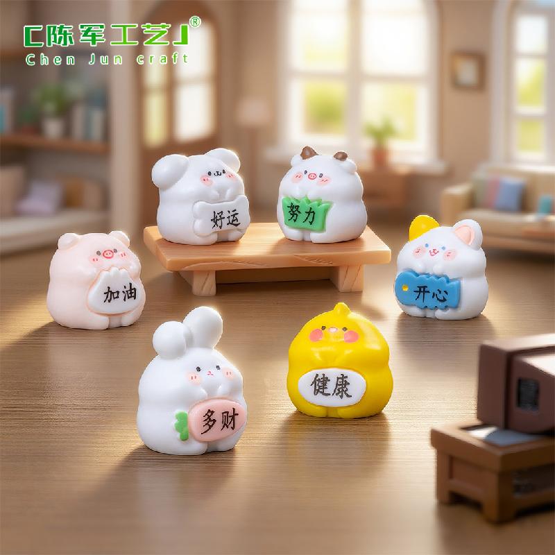 Phụ Kiện Tiểu Cảnh Tiểu cảnh thỏ nhỏ DIY, phụ kiện tiểu cảnh mini bàn garden resin micro đáng yêu cute (ZC-1400)