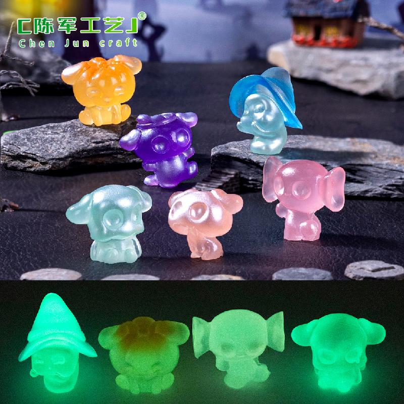 Phụ Kiện Tiểu Cảnh Tiểu cảnh Halloween elf phát sáng DIY, phụ kiện tiểu cảnh mini treo bàn resin garden cute (ZC-1440)