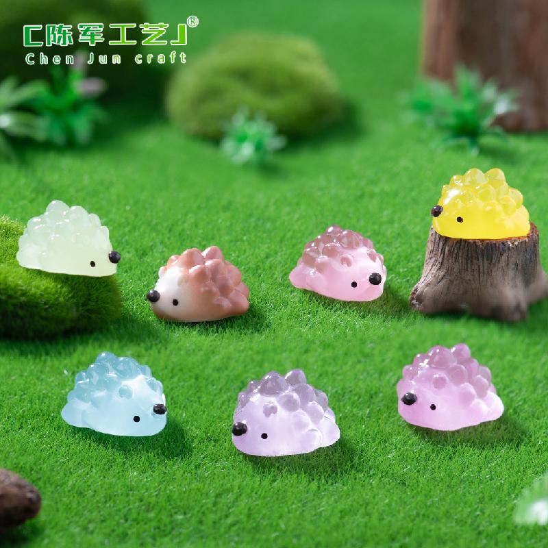 Phụ Kiện Tiểu Cảnh Tiểu cảnh nhím phát sáng DIY, phụ kiện tiểu cảnh mini resin treo bàn garden đáng yêu cute (ZC-1455)