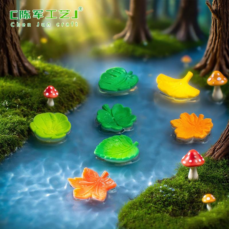 Phụ Kiện Tiểu Cảnh Tiểu cảnh cây bốn lá, lá ngân hạnh nổi bể cá DIY, phụ kiện bàn tiểu cảnh mini đáng yêu (ZC-269)