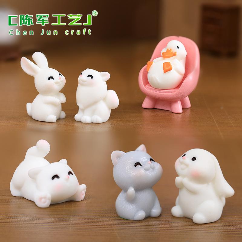 Phụ Kiện Tiểu Cảnh 12 mẫu động vật dễ thương resin trang trí tiểu cảnh (ZC-716)