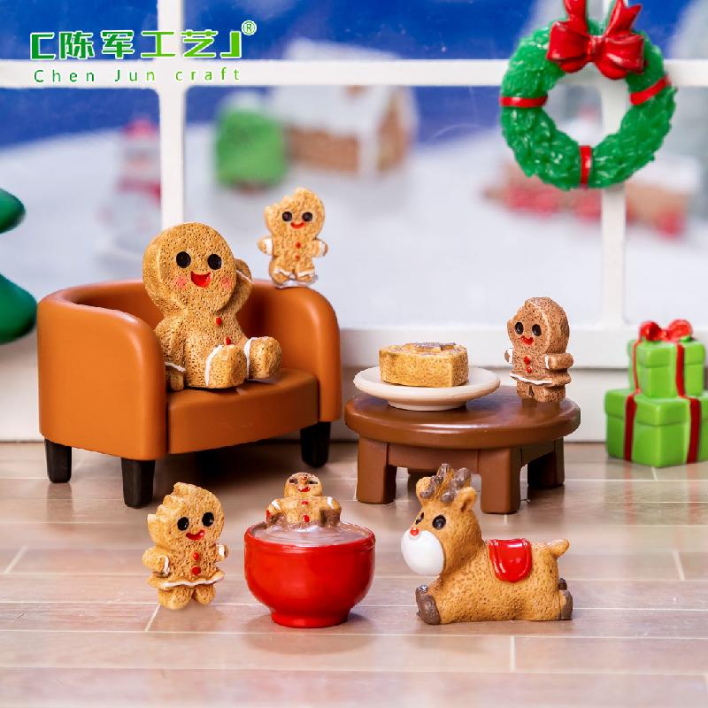 Phụ Kiện Tiểu Cảnh Trang trí tiểu cảnh Giáng Sinh, người bánh gừng mini (ZC-26)