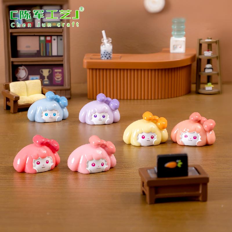 Phụ Kiện Tiểu Cảnh Tiểu cảnh chó nhỏ nơ bướm mini trang trí xe và bàn DIY (ZC-1094)