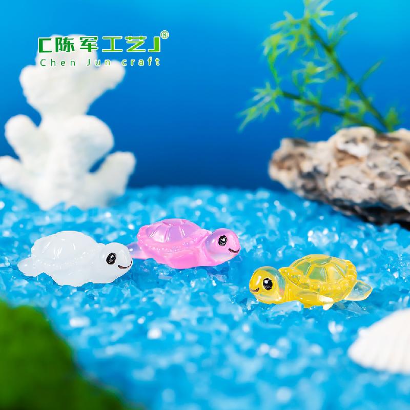 Phụ Kiện Tiểu Cảnh Tiểu cảnh rùa phát sáng mini trang trí bể cá DIY (ZC-1103)