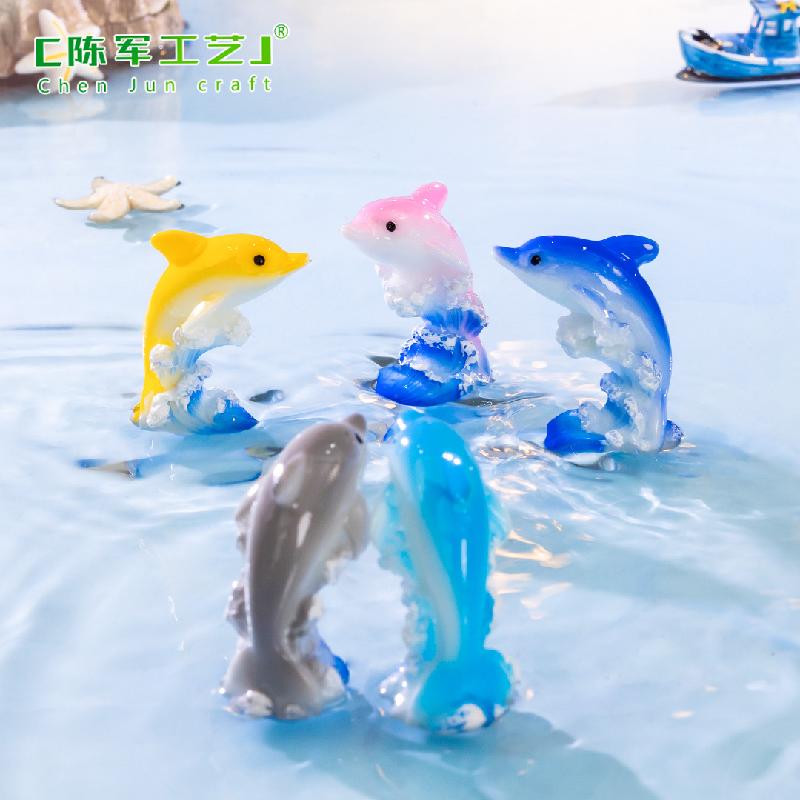 Phụ Kiện Tiểu Cảnh Tiểu cảnh cá heo nhiều màu, trang trí biển mini DIY (ZC-422)