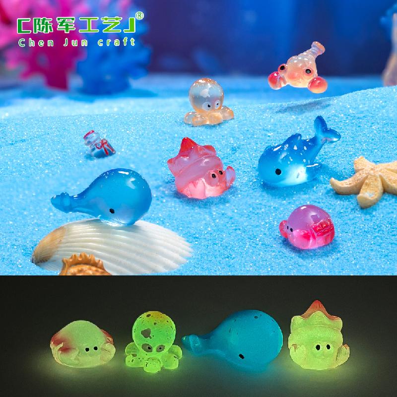 Phụ Kiện Tiểu Cảnh Tiểu cảnh bạch tuộc, cua biển phát sáng DIY, phụ kiện bàn tiểu cảnh mini (ZC-740)