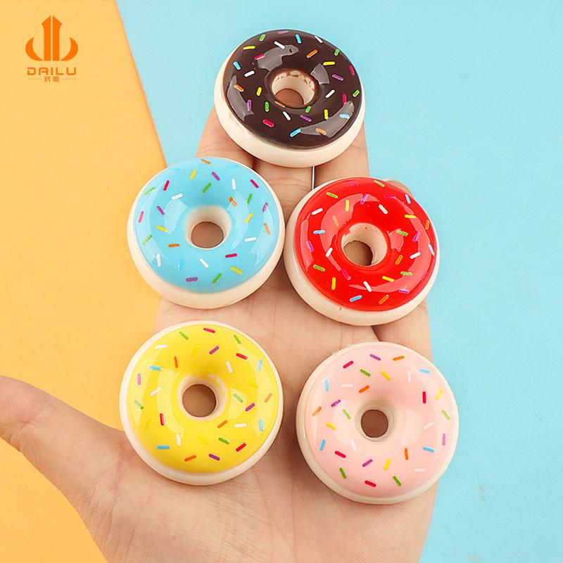 Charm LaBuBu 仿真食完树脂甜甜圈diy奶油胶文具盒手机壳饰品手工材料配件批发