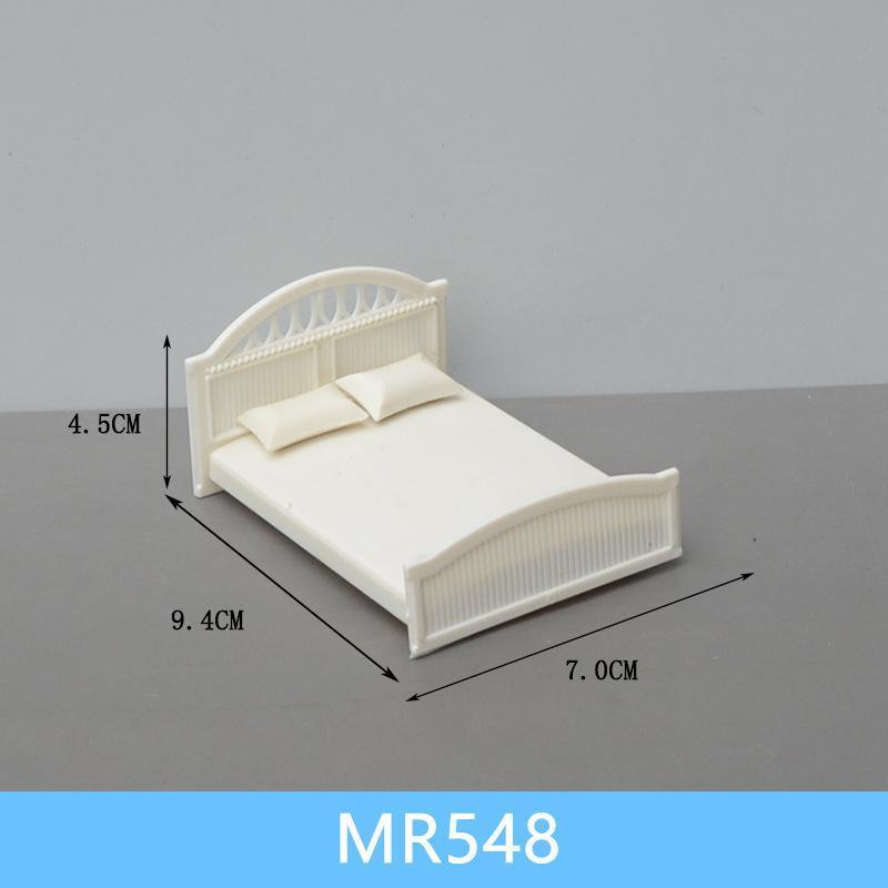 Mô hình đồ nội thất trang trí abs sofa giường trắng 1/25 (JY-75)