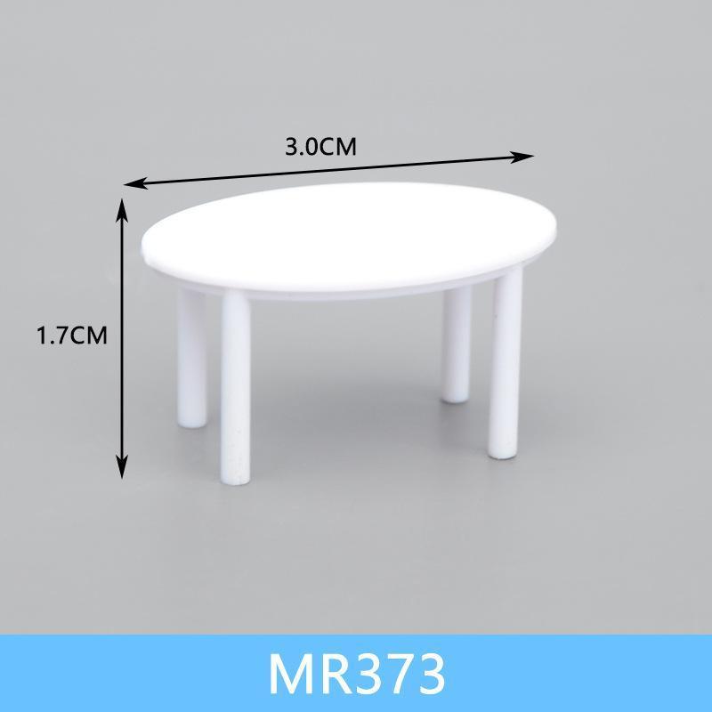 Mô hình đồ nội thất bàn hình chữ nhật bàn tròn bàn tròn ghế 1/50 (JY-171)