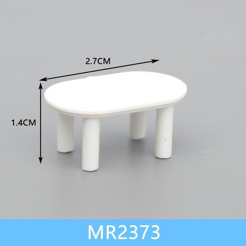Mô hình đồ nội thất bàn hình chữ nhật bàn tròn bàn tròn ghế 1/50 (JY-171)