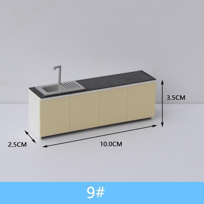 Mô hình mini sofa tủ giường bàn ghế và đồ vệ sinh cá nhân 1/25 (JY-147)