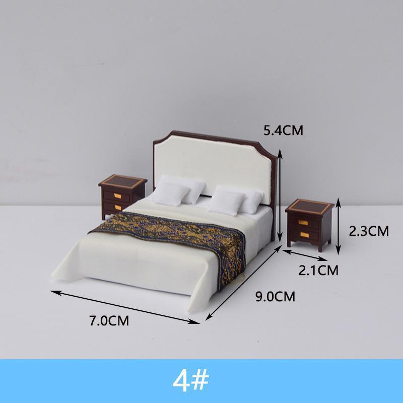 Mô hình mini sofa tủ giường bàn ghế và đồ vệ sinh cá nhân 1/25 (JY-147)