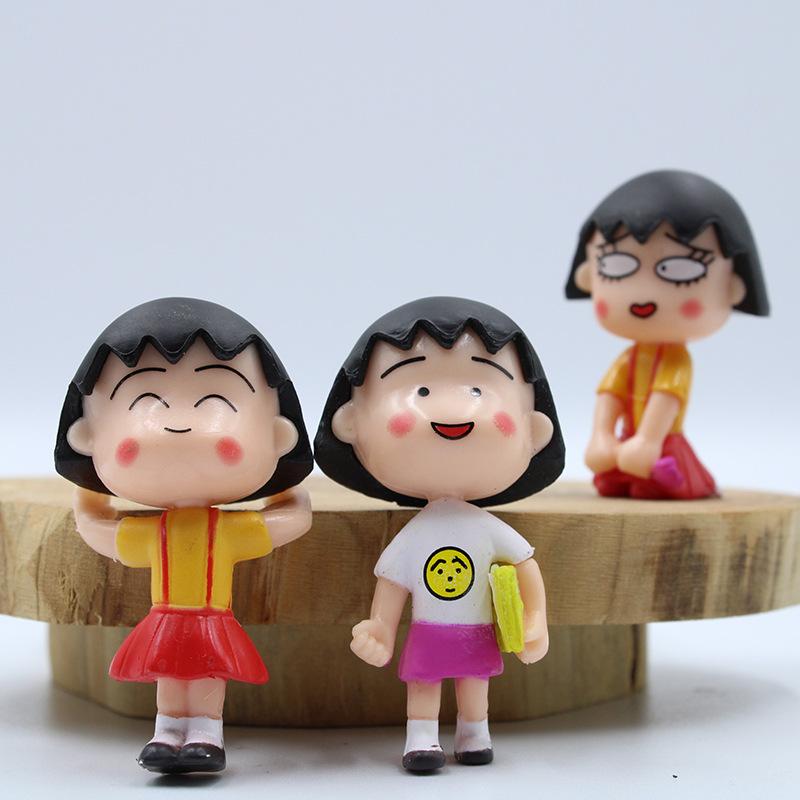 6 bức tranh tượng của Cherry Little Maruko đồ chơi tranh cảnh gỗ treo. ZZ-57