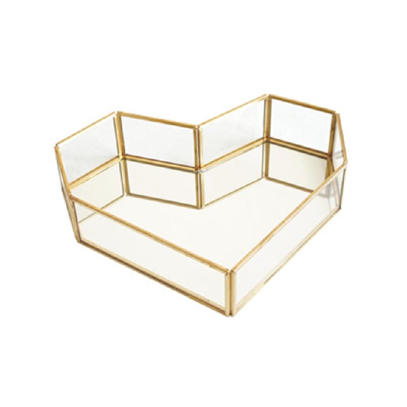 Chậu Đa Giác DG-126 Bát kính gương mặt kết hợp với kim loại để lưu trữ trong phòng khách