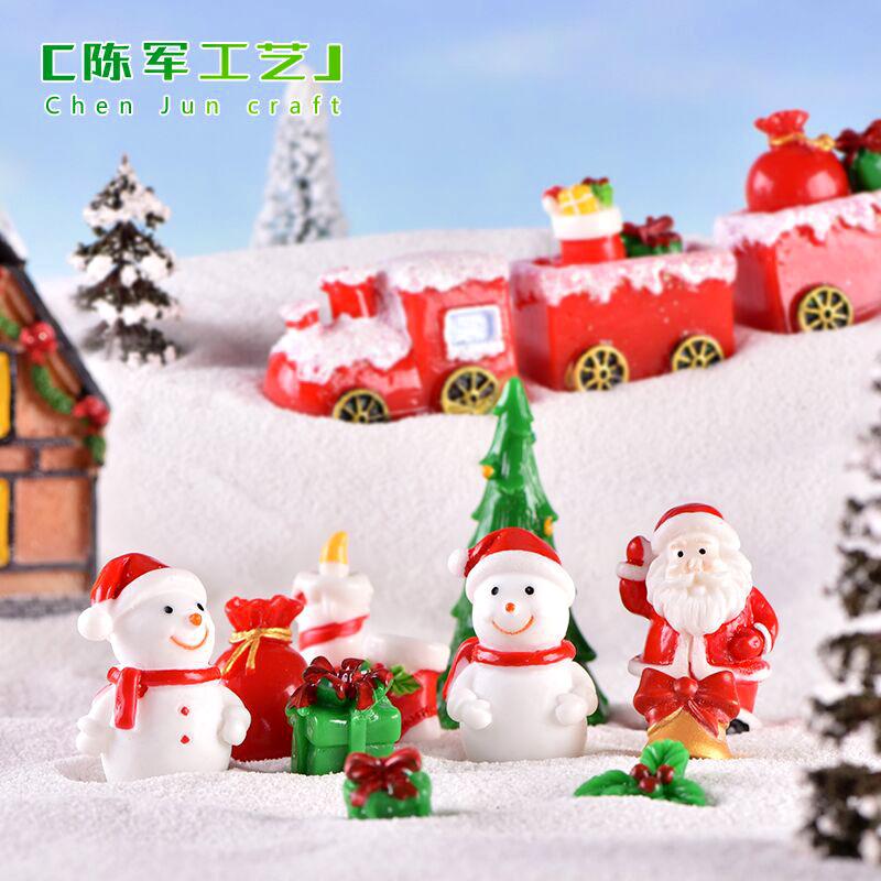 Ông già Noel, người tuyết và tàu hỏa, phụ kiện Noel mini (ZC-34)