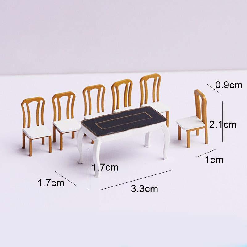 Mô hình đồ nội thất mini giường sofa bàn ghế châu Âu 1/50 (JY-162)