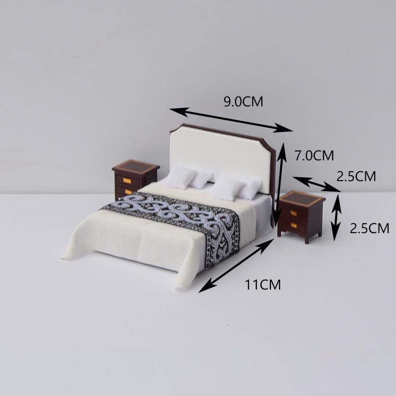 Mô hình Mini sofa tủ quần áo giường bàn ghế đồ nội thất 1/20 (JY-163)