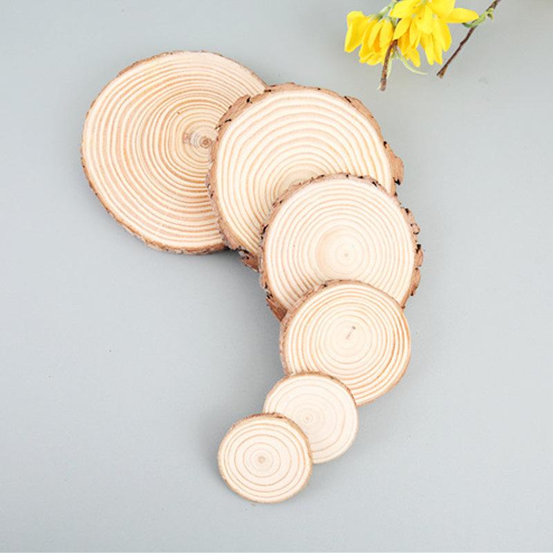 Giao hàng nhanh dăm gỗ thông DIY dăm gỗ đánh bóng bằng tay chụp đạo cụ trang trí dăm gỗ tròn (GL-22)