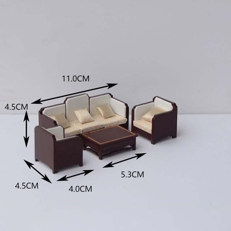 Mô hình Mini sofa tủ quần áo giường bàn ghế đồ nội thất 1/20 (JY-163)