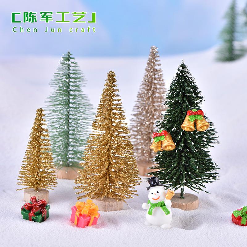 Tiểu cảnh cây thông Noel phủ tuyết, trang trí sa bàn PVC (ZC-199)