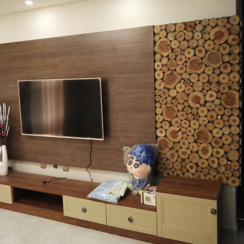 Vòng gỗ dăm thủ công vòng gỗ dăm tự làm thanh quán trà cafe tường trang trí TV nền sáng tạo tường vòng gỗ dăm (GL-19)