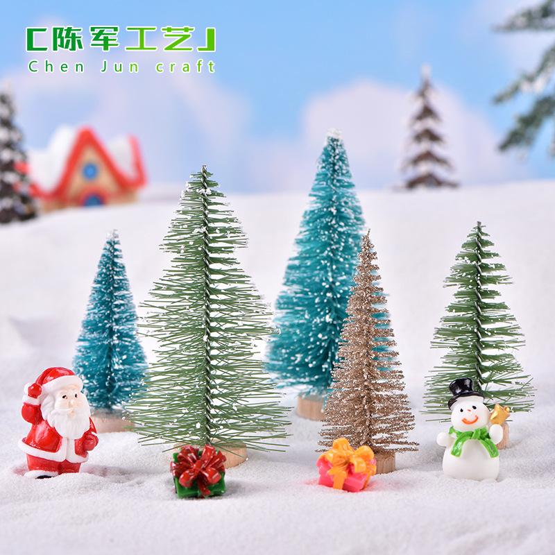 Tiểu cảnh cây thông Noel phủ tuyết, trang trí sa bàn PVC (ZC-199)