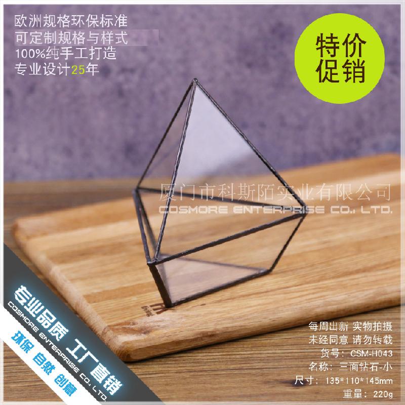 Chậu Đa Giác DG-243 Ba mặt đá kim cương - nhỏ Cây cảnh đa thực vật Tảo mầm cảnh quan nhỏ không đều lớn kính thời đời vỏ hoa nhỏ sỉ