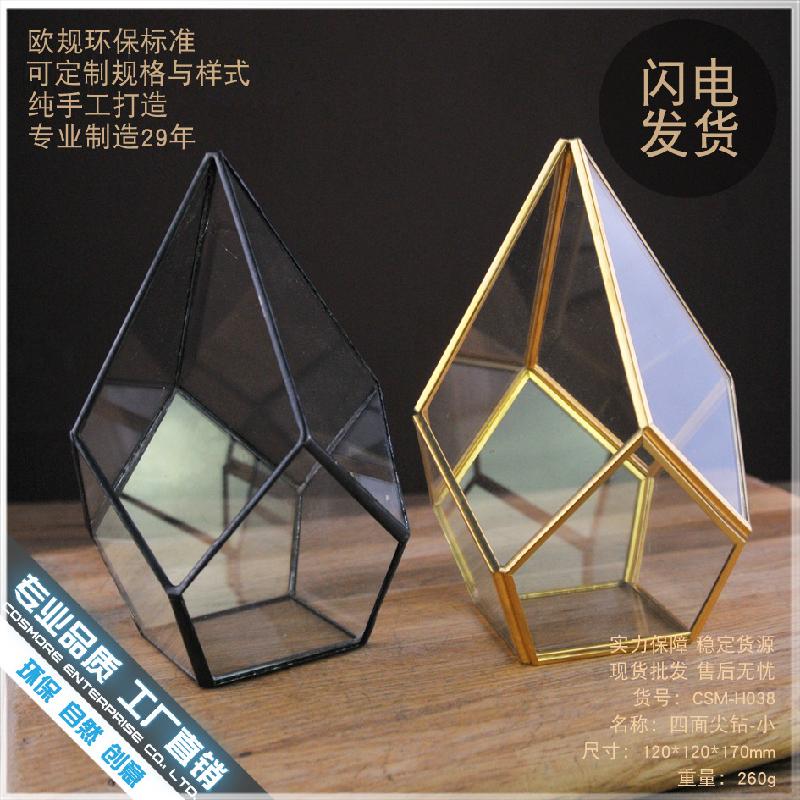 Chậu Đa Giác DG-88 Hộp hoa kính sáng tạo, chén thủy tinh, đèn bàn, hộp hoa