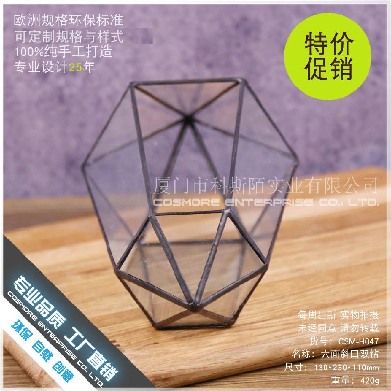 Chậu Đa Giác DG-86 Các cây cỏ đa thực vật độc đáo trong nhà thủy tinh, bình hoa nội thất sáng tạo, chậu cây nhà cửa, đồ trang trí xanh