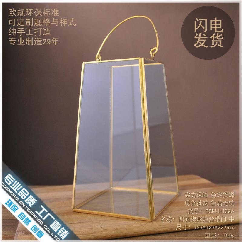 Chậu Đa Giác DG-141 Hộp gỗ để lưu trữ đèn lồng thời trang cổ điển Bắc Âu dạng tam giác cân