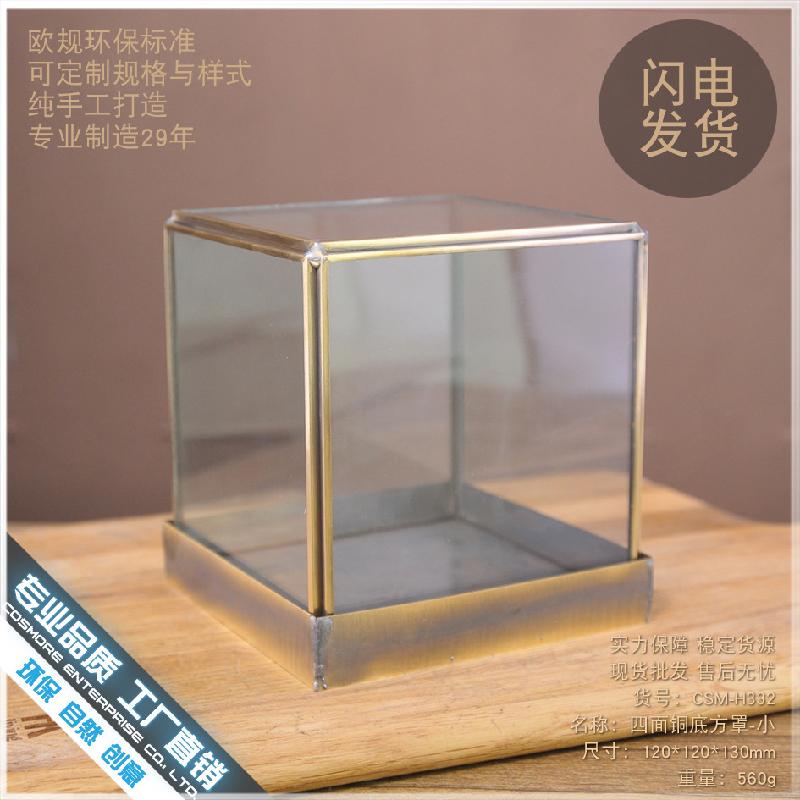 Chậu Đa Giác DG-37 Món trang trí nhà cửa, tượng Phật Quan Âm, hộp kính thủy tinh, đúc đồng cổ, công nghệ đúc đồng, đế đồng bảo vệ bụi, hộp trưng bày trong suốt