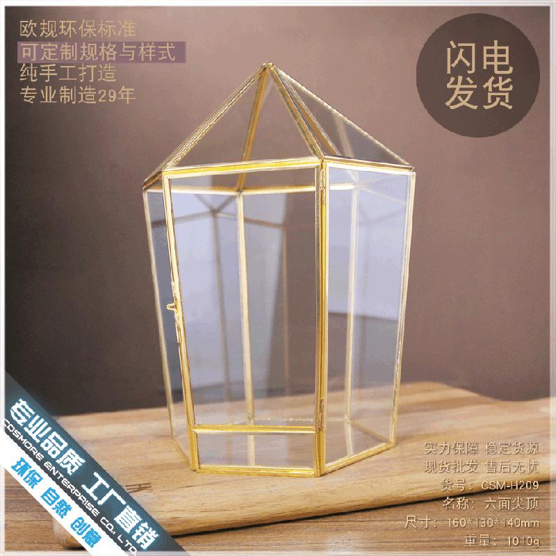 Chậu Đa Giác DG-134 Chứa hình học kính bảy mặt, nhà hoa kính năm mặt, hộp bạc đồng hồ vĩnh cửu