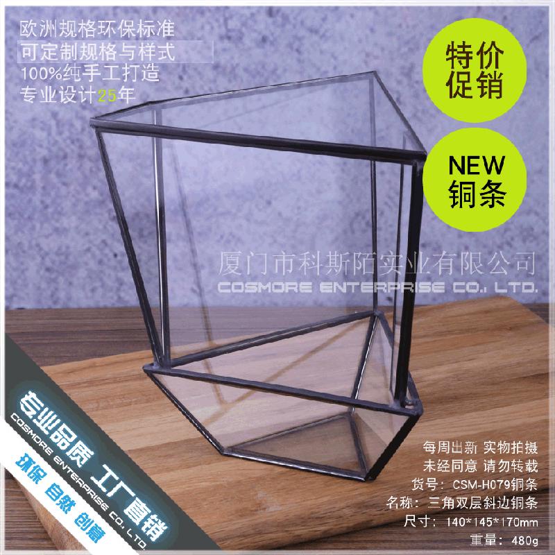 Chậu Đa Giác 创意苔藓微缩景观玻璃花房器皿造景流水花器多肉植物温室大棚花盆