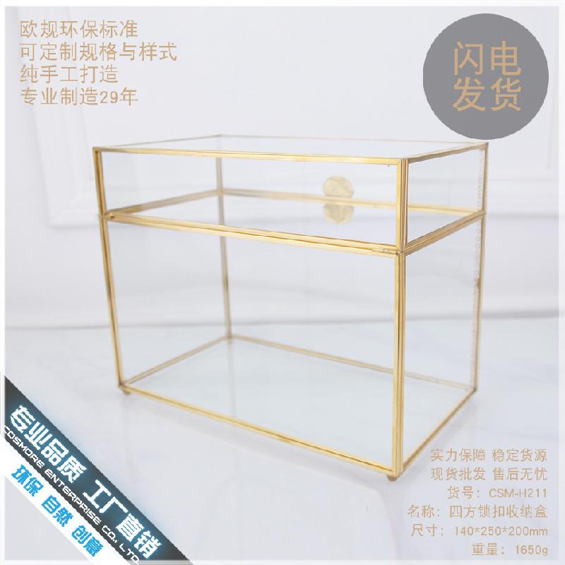 Chậu Đa Giác DG-129 Hộp trang sức kính hoa biểu cường Đức với nắp bảo vệ bụi