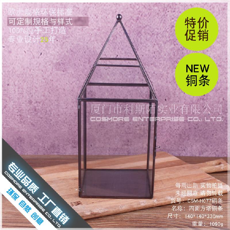 Chậu Đa Giác DG-222 Bức tranh đồng đầu đường viền hình học kính lửa, đèn di động, ngoài trời hoa nhà, lễ cưới bàn trang trí cửa sổ cổ điển