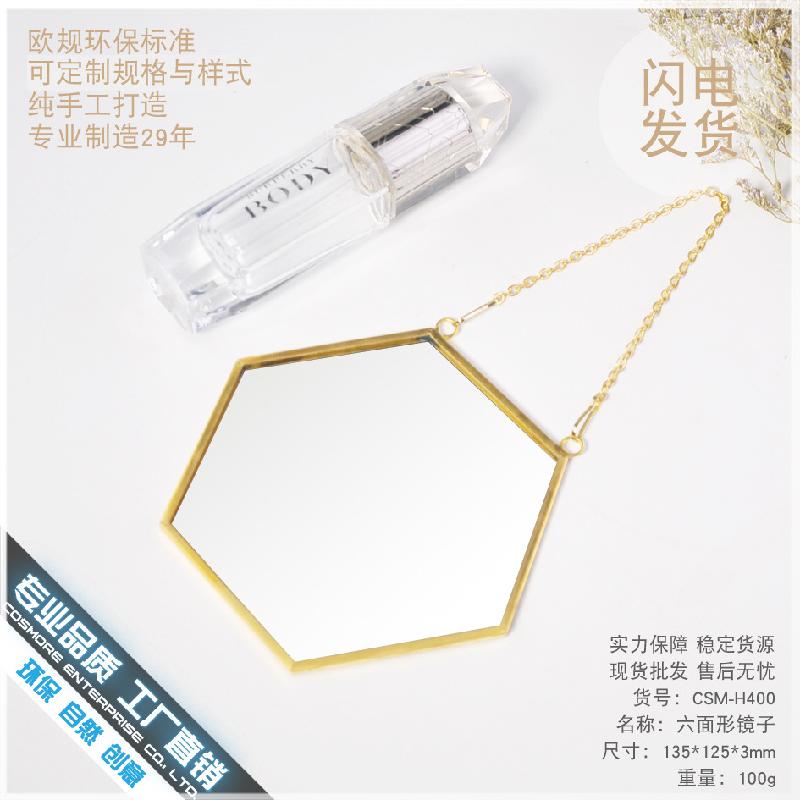 Chậu Đa Giác DG-69 Mặt gương vuông sáu cạnh bạc đồng, thiết kế kiểu hình học Bắc Âu