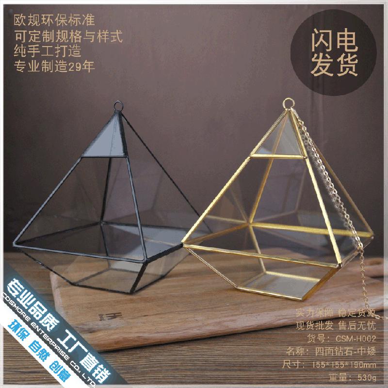 Chậu Đa Giác DG-19 Hộp giỏ kính hoa sống vĩnh viễn cho nội thất gia đình