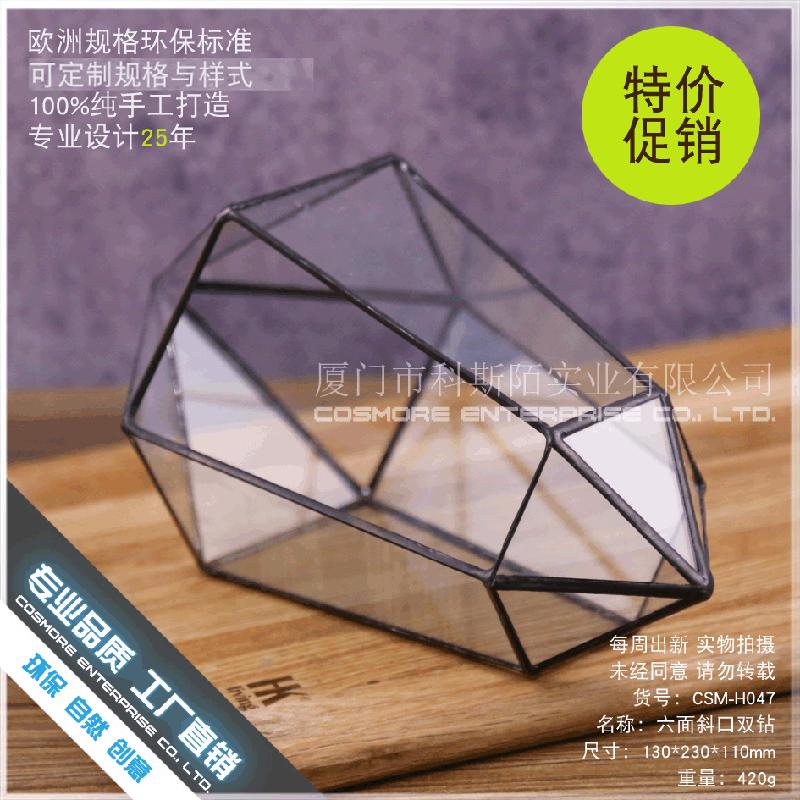 Chậu Đa Giác DG-86 Các cây cỏ đa thực vật độc đáo trong nhà thủy tinh, bình hoa nội thất sáng tạo, chậu cây nhà cửa, đồ trang trí xanh